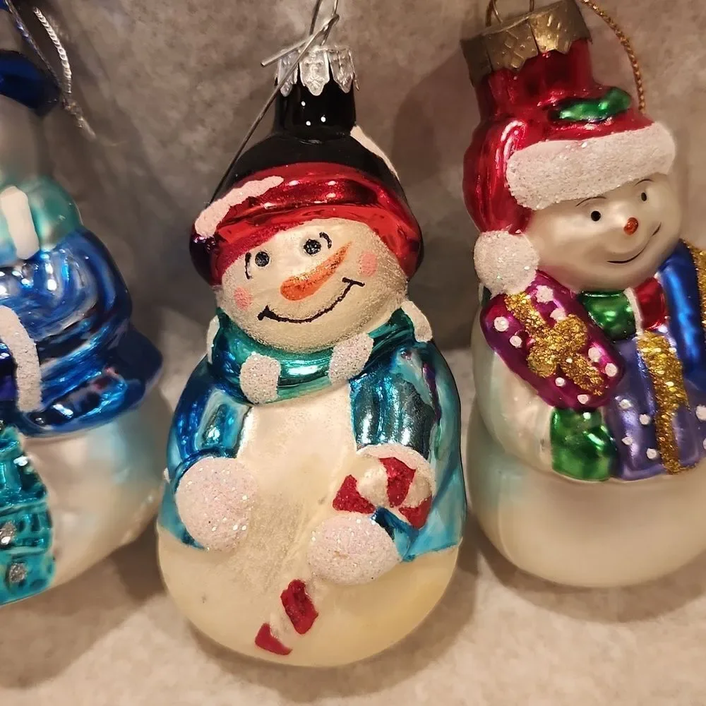 Snowman Christmas Ornaments Set of 3